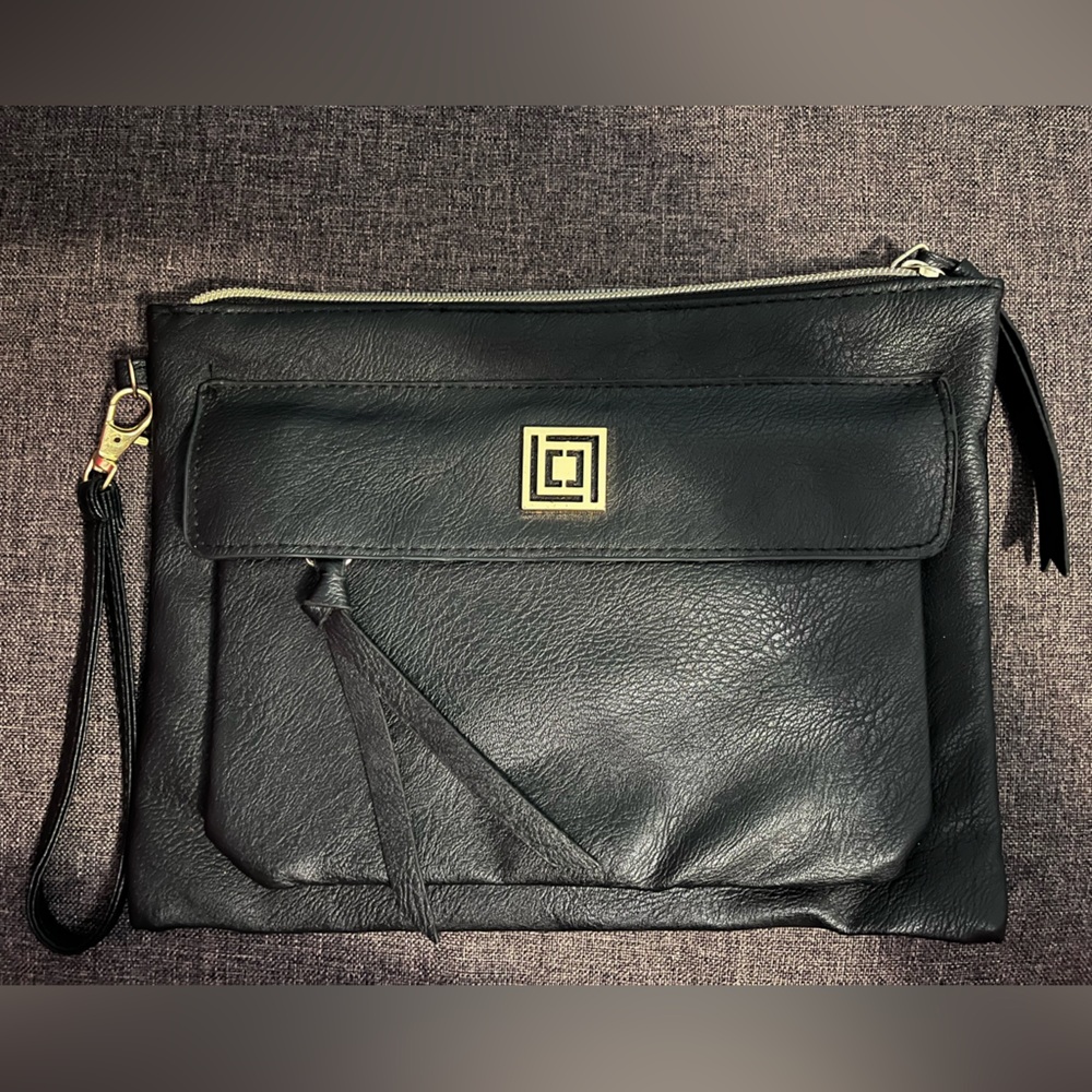 Black Clutch Bag with phone charger